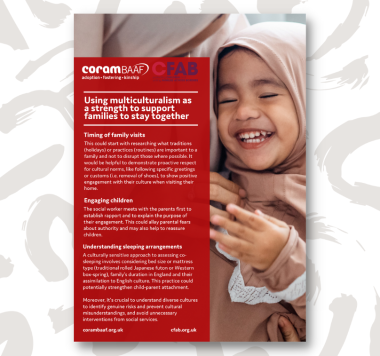 poster image with young girl smiling