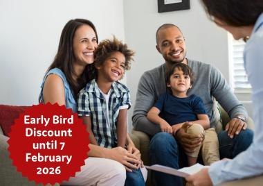 Foster Family with a social worker